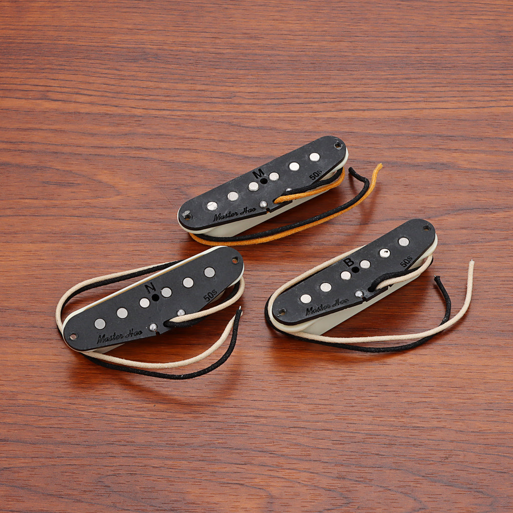 Alnico 5 Vintage 50 Single Coil Pickups SSS Set for Stratocaster Electric Guitar Aged White