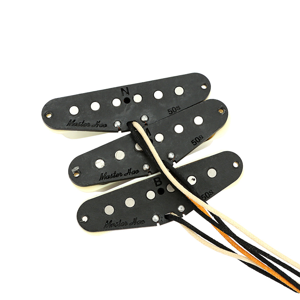 Alnico 5 Vintage 50 Single Coil Pickups SSS Set for Stratocaster Electric Guitar Aged White