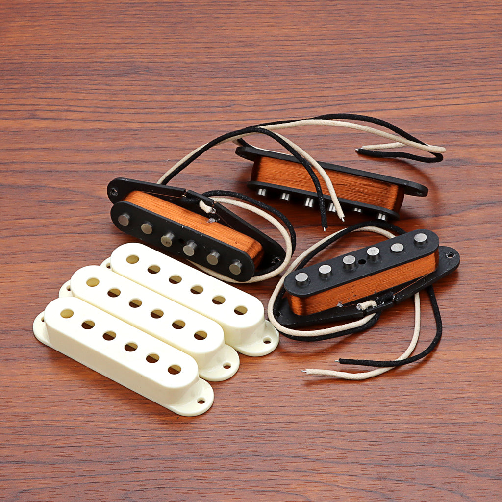 Alnico 5 Vintage 54 Single Coil Pickups SSS Set for Stratocaster Electric Guitar Aged White