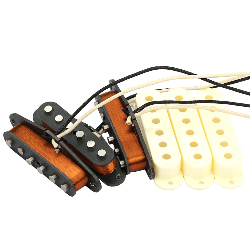 Alnico 5 Vintage 54 Single Coil Pickups SSS Set for Stratocaster Electric Guitar Aged White