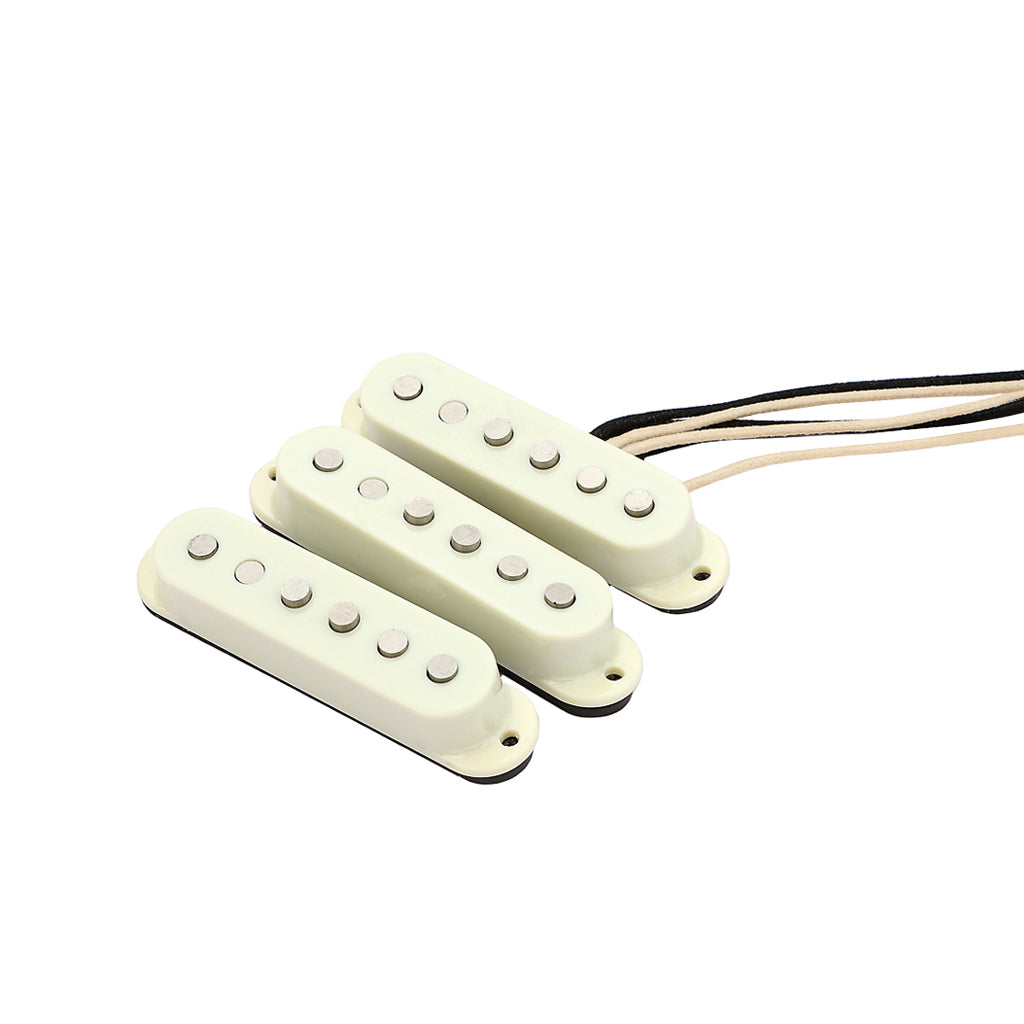 Alnico 5 Vintage 54 Single Coil Pickups SSS Set for Stratocaster Electric Guitar Aged White