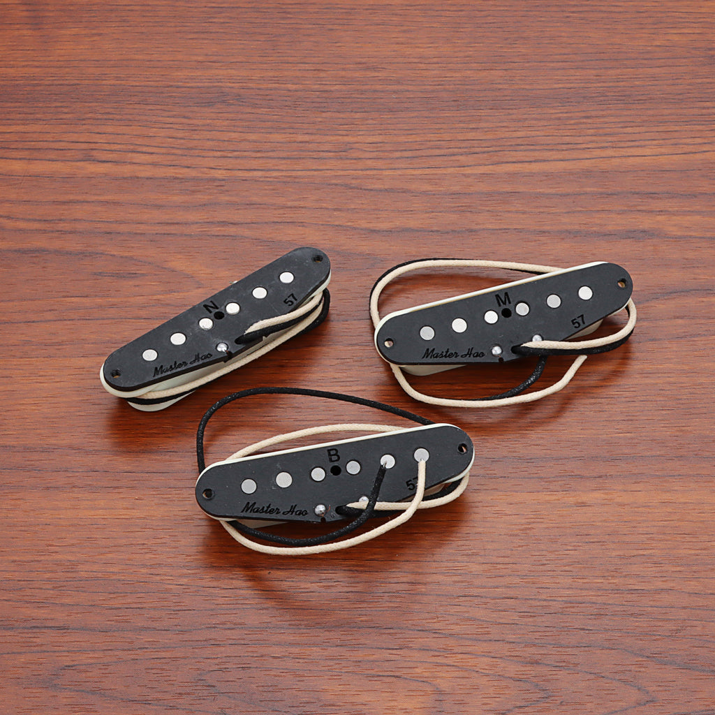 Alnico 5 Vintage 57 Single Coil Pickups SSS Set for Stratocaster Electric Guitar Aged White