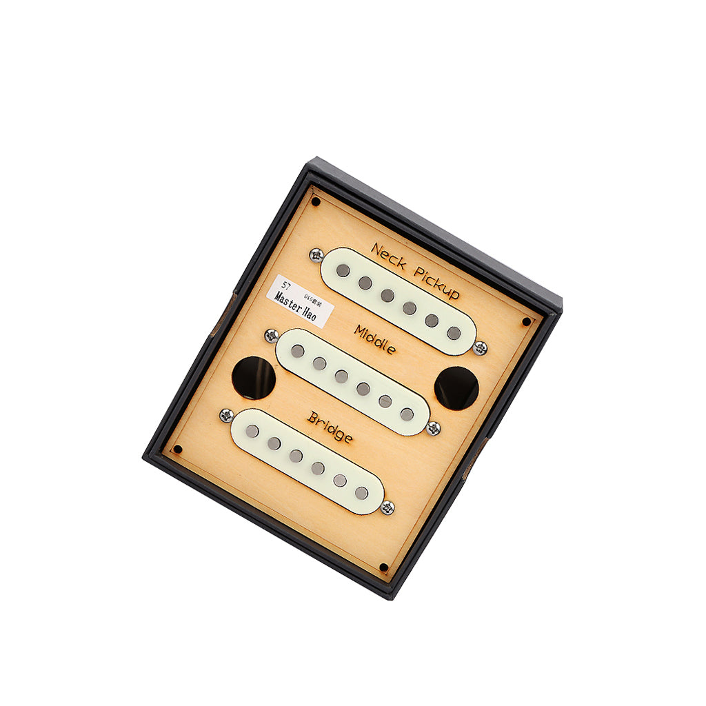 Alnico 5 Vintage 57 Single Coil Pickups SSS Set for Stratocaster Electric Guitar Aged White