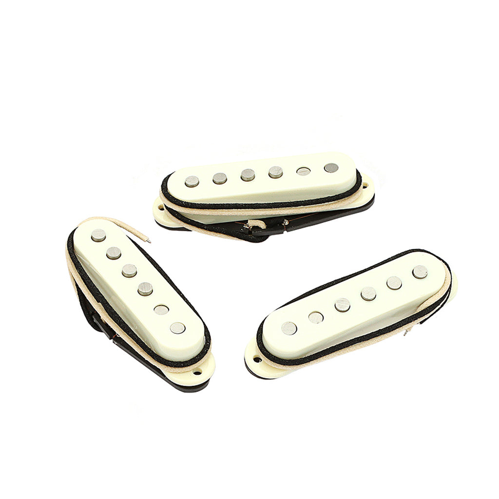 Alnico 5 Vintage 57 Single Coil Pickups SSS Set for Stratocaster Electric Guitar Aged White