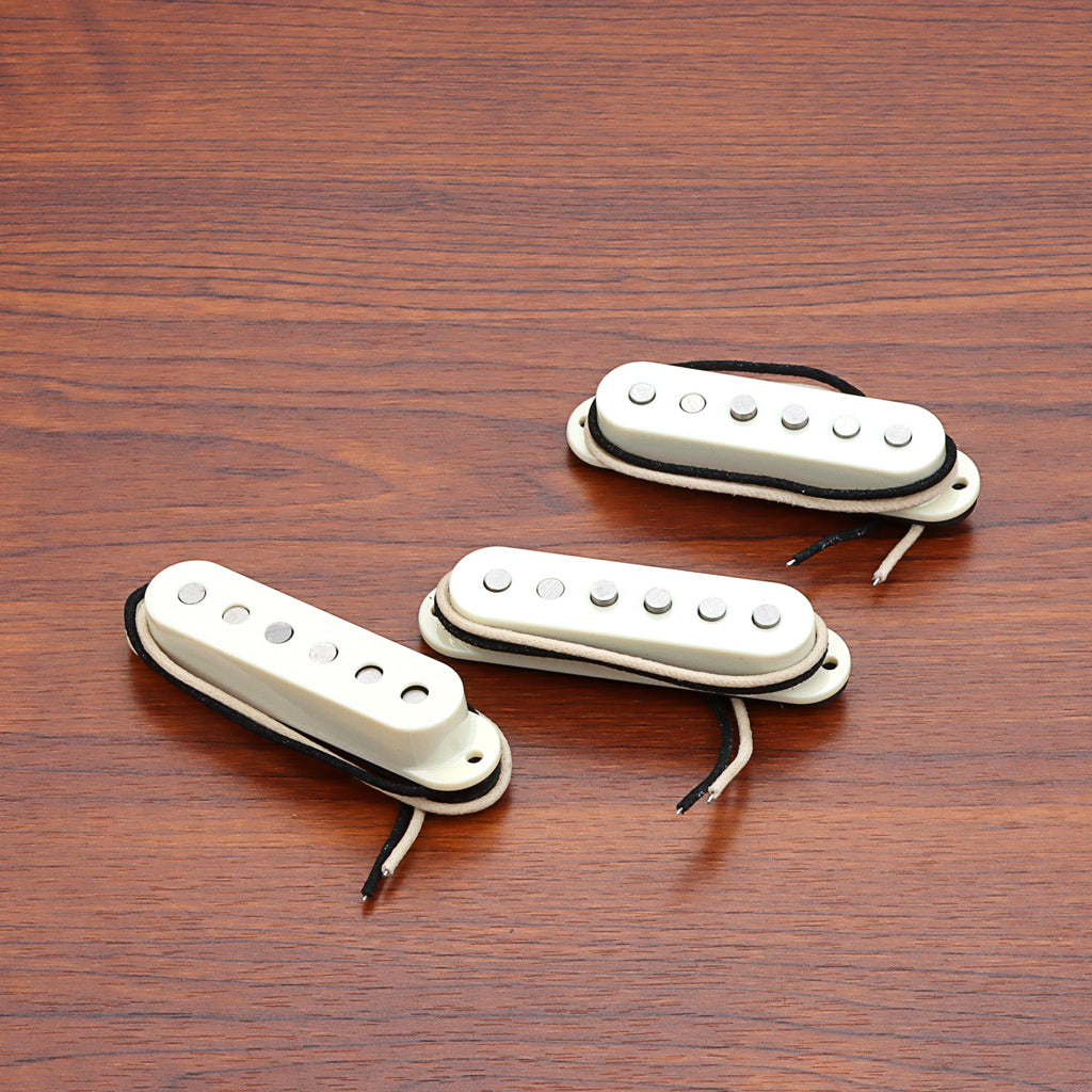 Alnico 5 Vintage 59 Single Coil Pickups SSS Set for Stratocaster Electric Guitar Aged White