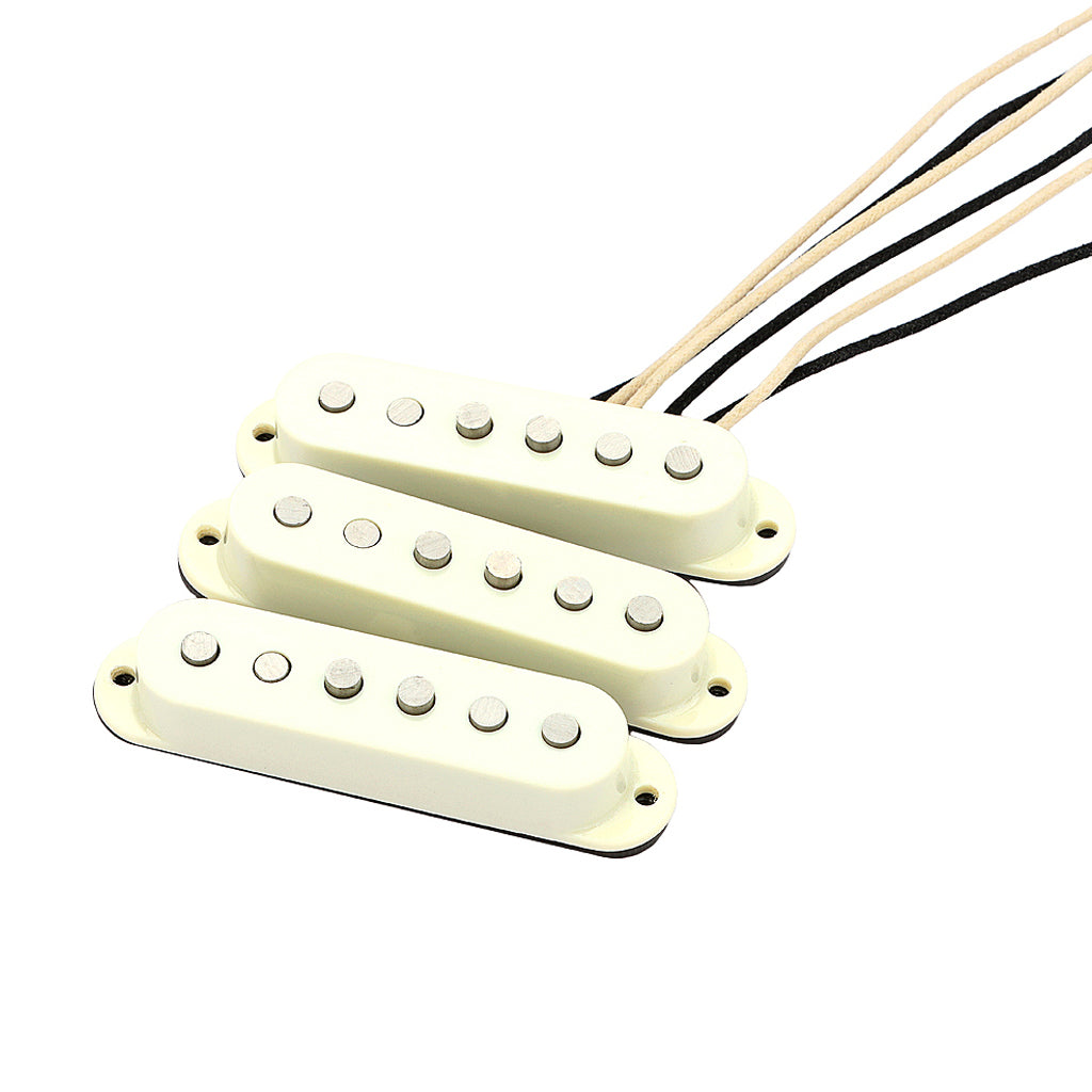 Alnico 5 Vintage 59 Single Coil Pickups SSS Set for Stratocaster Electric Guitar Aged White