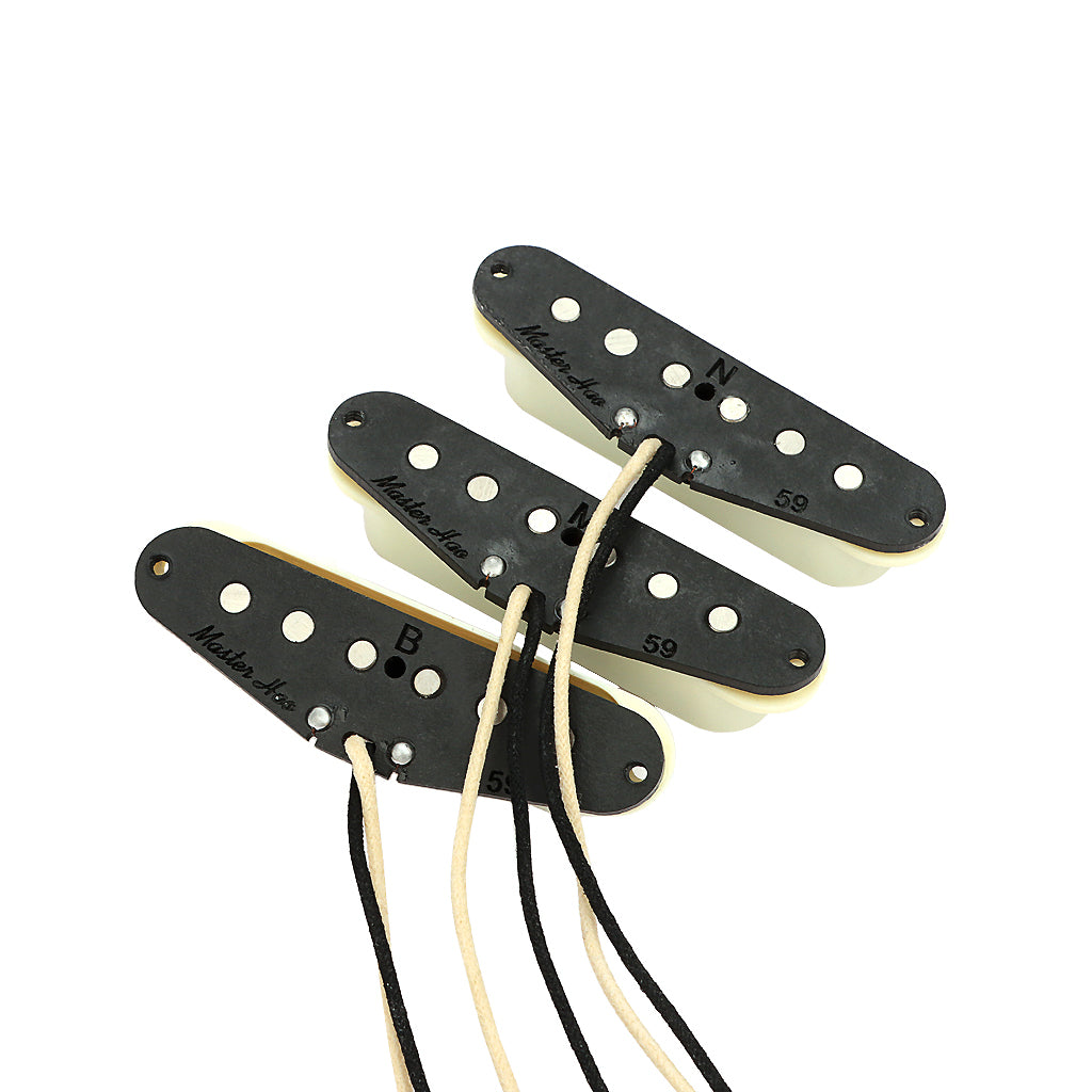 Alnico 5 Vintage 59 Single Coil Pickups SSS Set for Stratocaster Electric Guitar Aged White