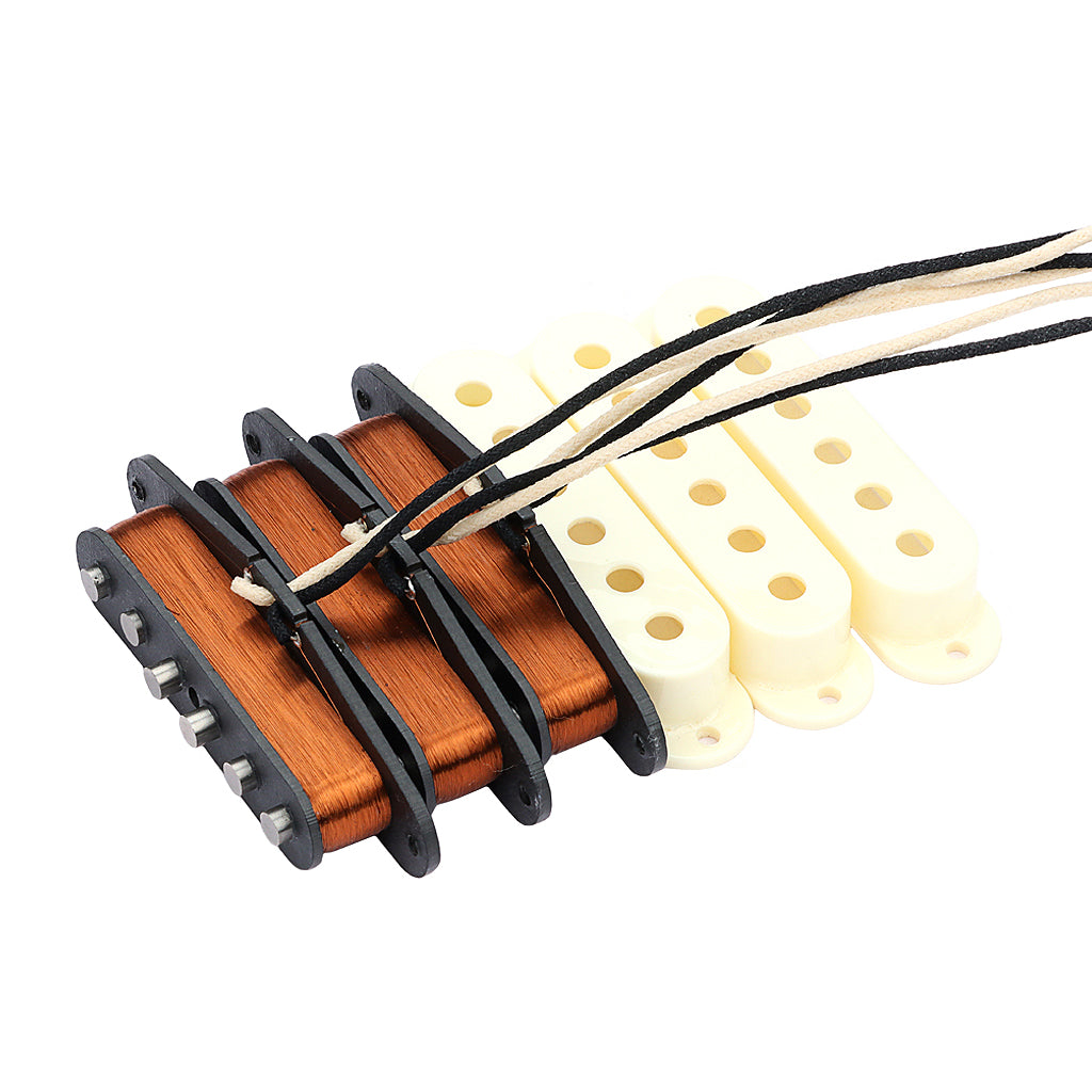 Alnico 5 Vintage 59 Single Coil Pickups SSS Set for Stratocaster Electric Guitar Aged White