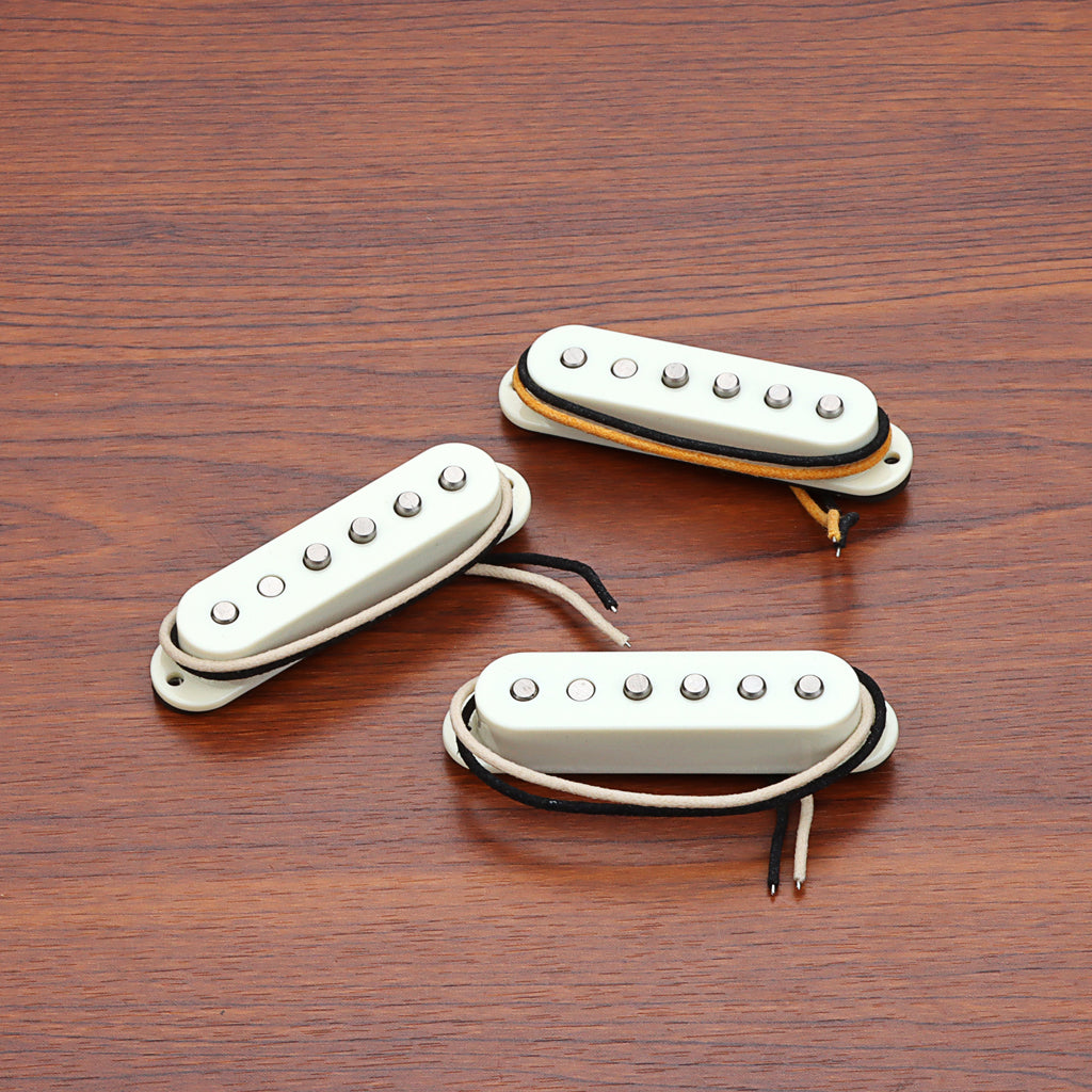 Alnico 5 Vintage 60 Single Coil Pickups SSS Set for Stratocaster Electric Guitar Aged White