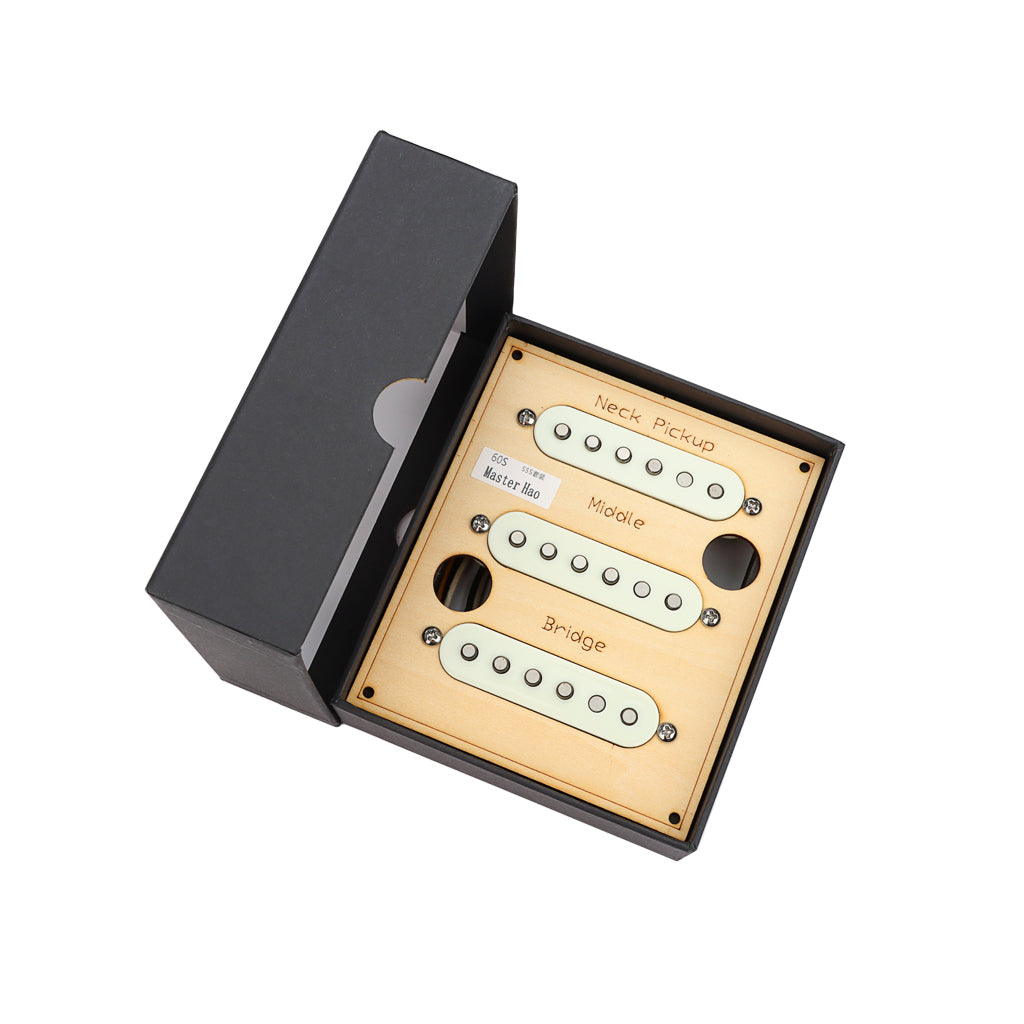 Alnico 5 Vintage 60 Single Coil Pickups SSS Set for Stratocaster Electric Guitar Aged White