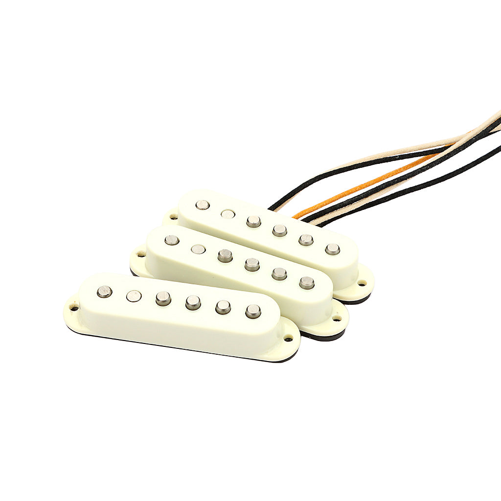 Alnico 5 Vintage 60 Single Coil Pickups SSS Set for Stratocaster Electric Guitar Aged White