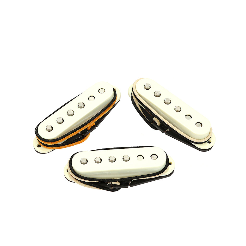 Alnico 5 Vintage 60 Single Coil Pickups SSS Set for Stratocaster Electric Guitar Aged White