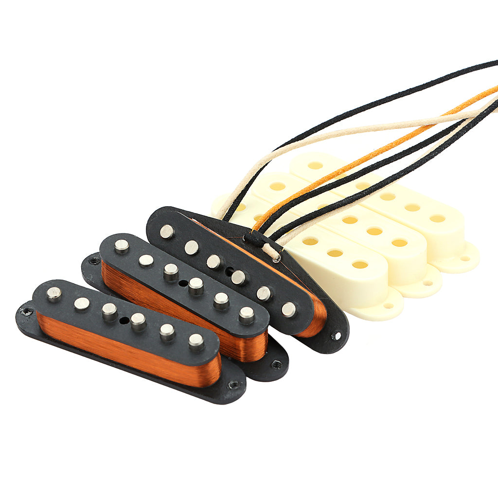 Alnico 5 Vintage 60 Single Coil Pickups SSS Set for Stratocaster Electric Guitar Aged White