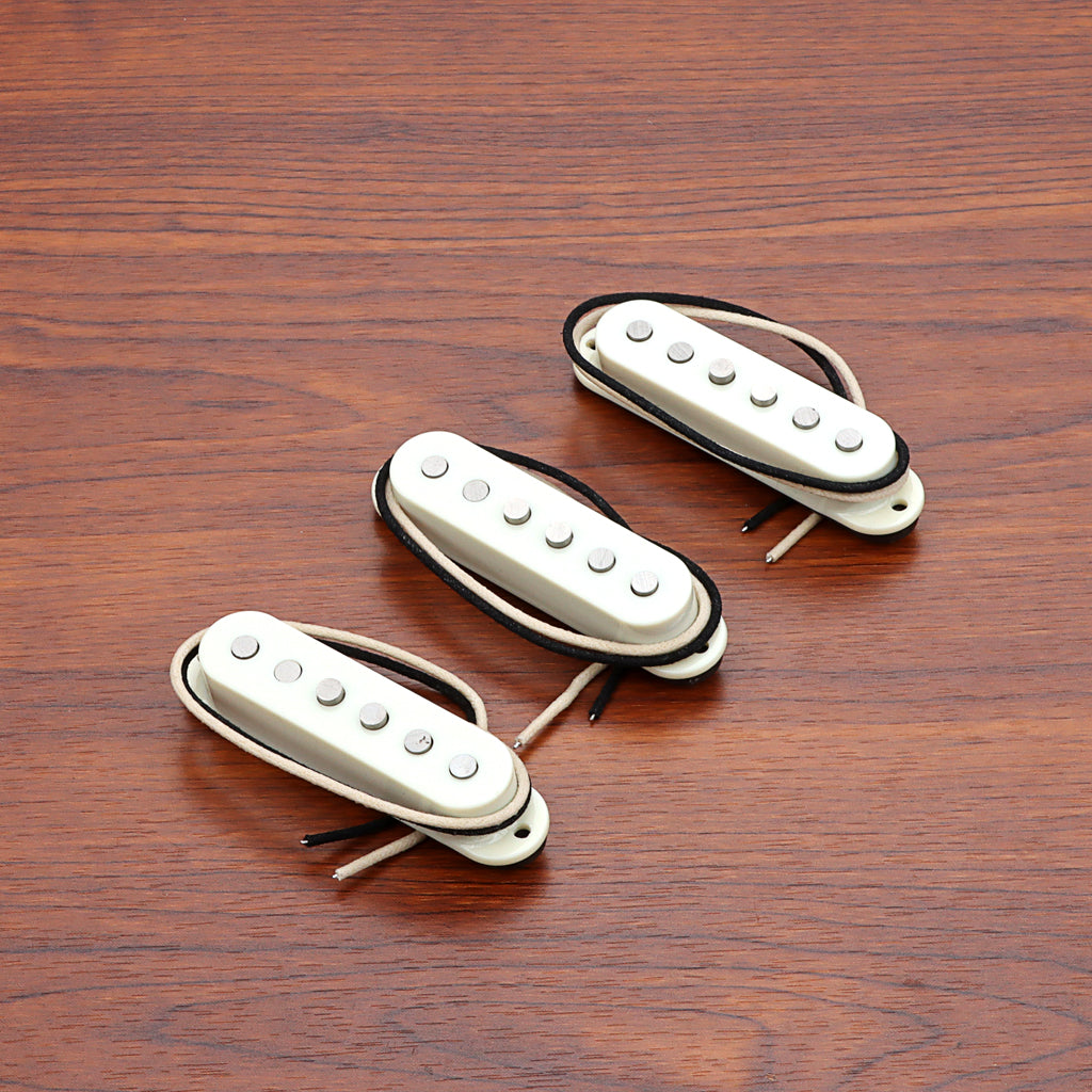 Alnico 5 Vintage 69 Single Coil Pickups SSS Set for Stratocaster Electric Guitar Aged White