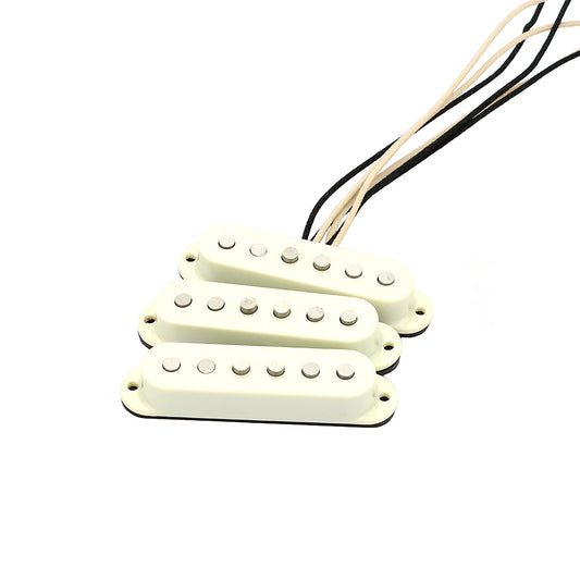 Alnico 5 Vintage 69 Single Coil Pickups SSS Set for Stratocaster Electric Guitar Aged White