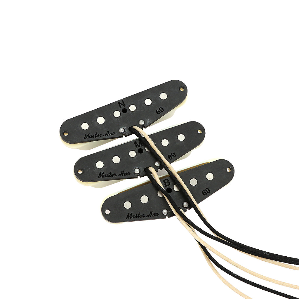 Alnico 5 Vintage 69 Single Coil Pickups SSS Set for Stratocaster Electric Guitar Aged White