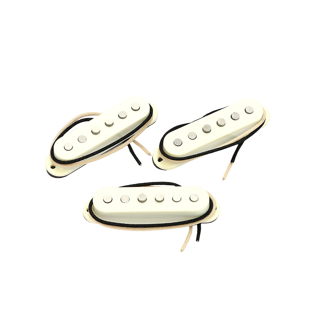 Alnico 5 Vintage 69 Single Coil Pickups SSS Set for Stratocaster Electric Guitar Aged White