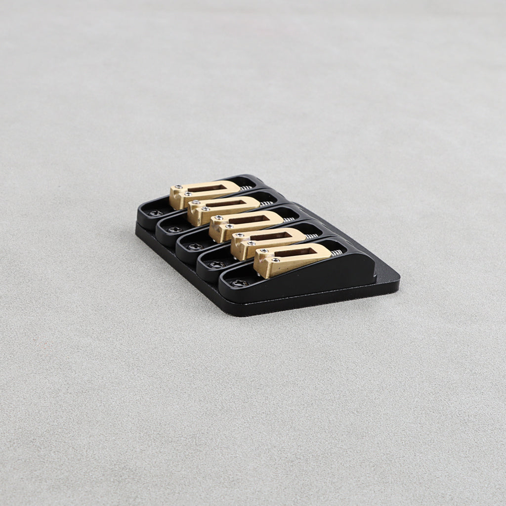 5 String Bass Bridge with Copper Saddles Replacement for Jazz Bass or Precision Electric Instruments Black