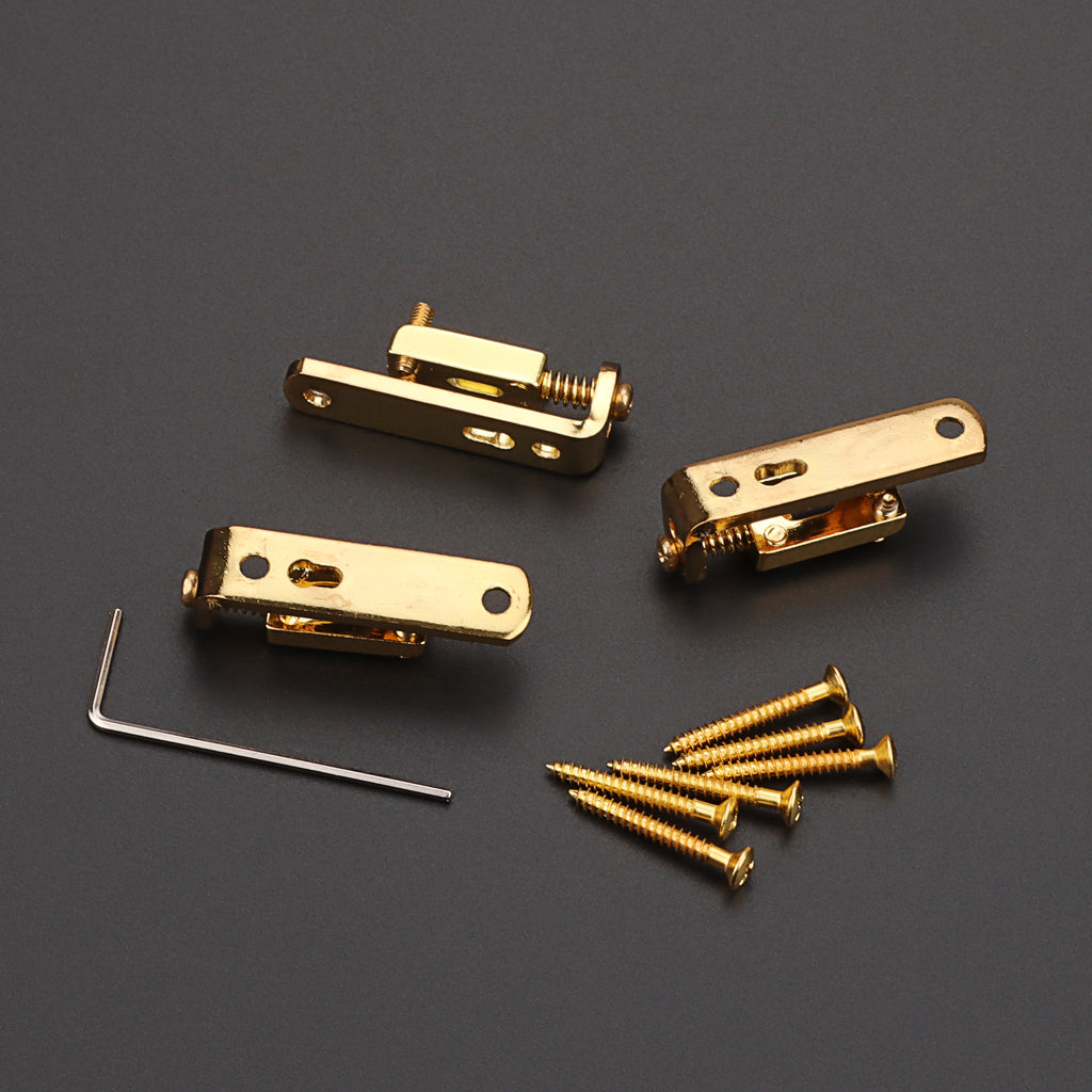 3Pcs/Set Individual Single Bridge Saddles for Electric Guitar Gold