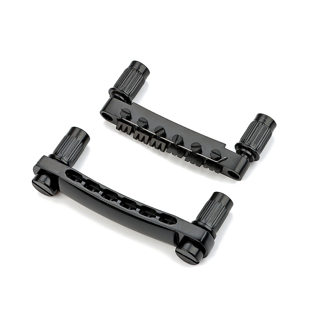 12 String Saddle Tune-O-Matic Bridge & Tailpiece Set For LP Electric Guitar Parts Black