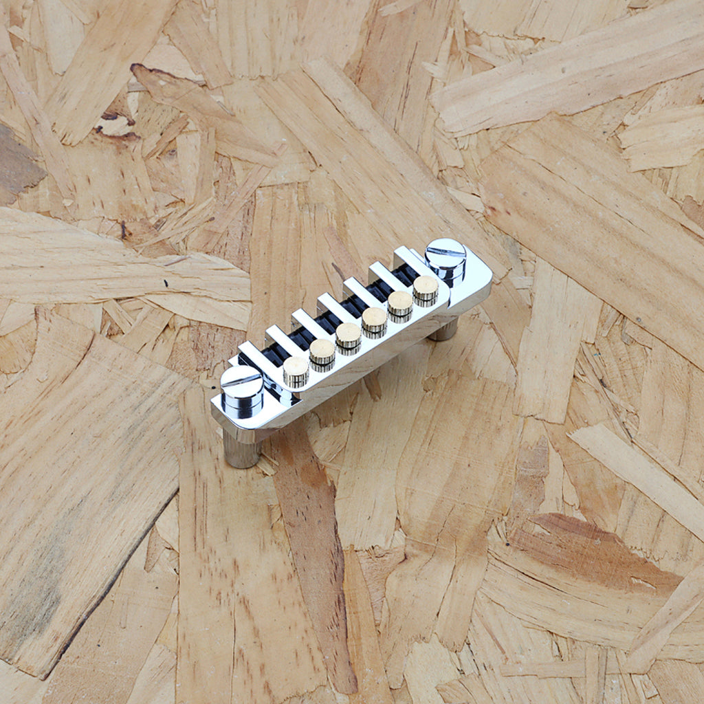 6-String Guitar Bridge Tailpiece-Vintage Bridges with Studs and Inserts Replacement Compatible with LP Les Electric Guitar