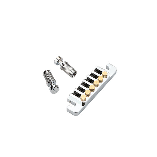 6-String Guitar Bridge Tailpiece-Vintage Bridges with Studs and Inserts Replacement Compatible with LP Les Electric Guitar