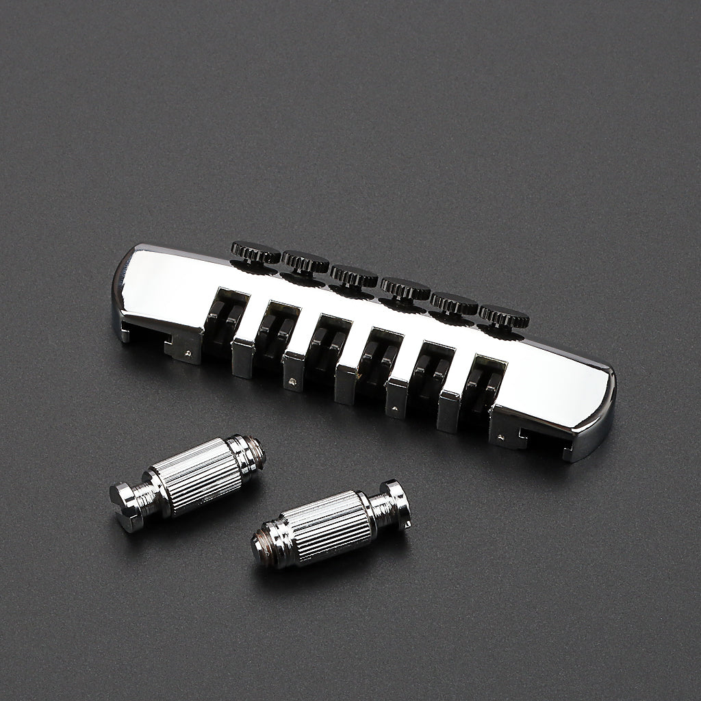 Guitar Bridge Tailpiece Vintage Bridges with Studs and Inserts for 6 String LP Electric Guitar