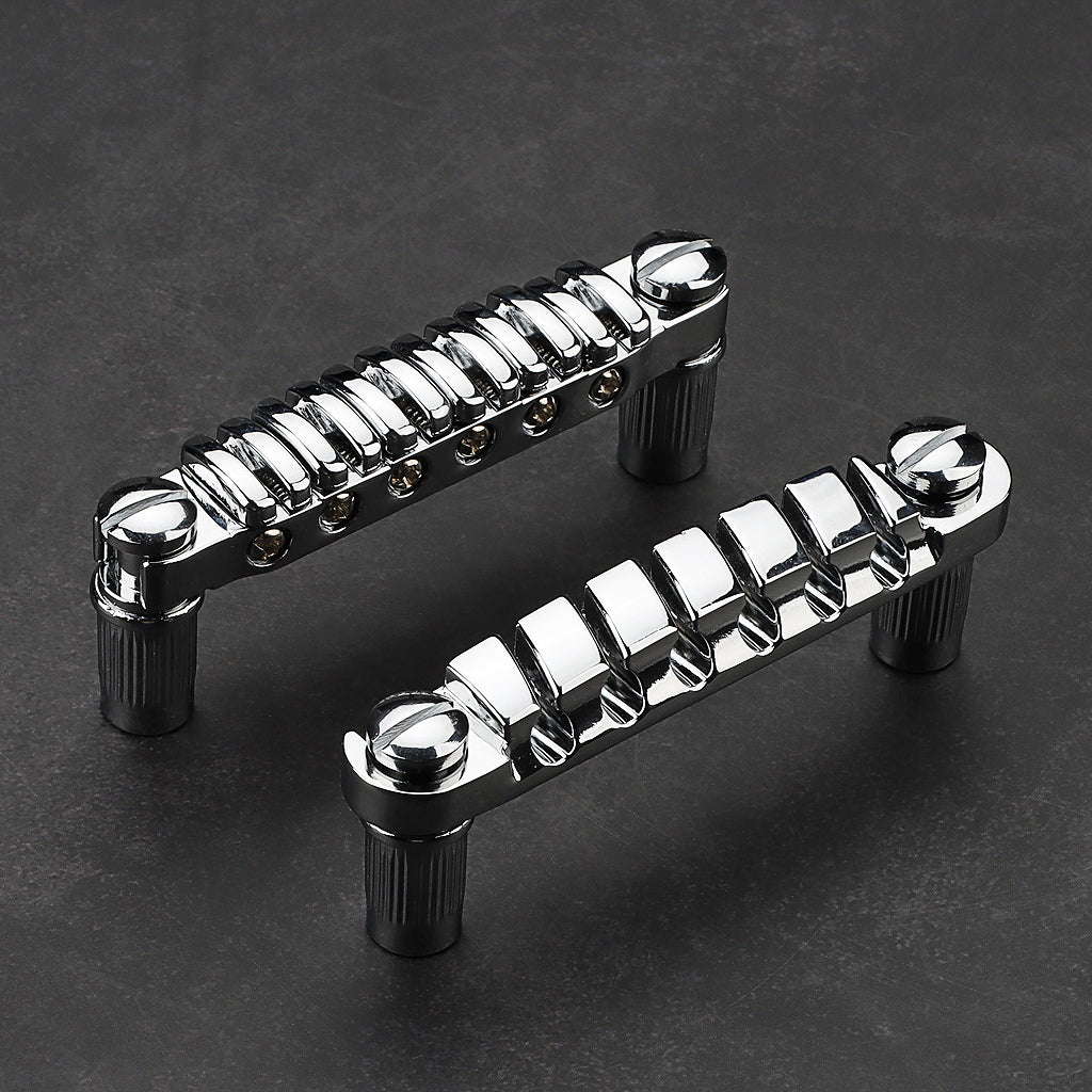 Tune-O-Matic LP SG Electric Guitar Bridge +Guitar Stop Bar Tailpiece with Anchors And Studs for LP SG Guitars Chrome Black