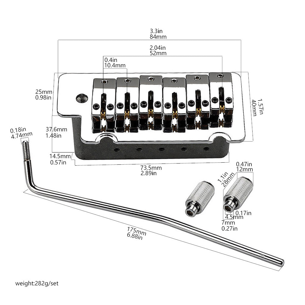 6 Strings Guitar Bridge Saddle Tailpiece for Guitar Strat SQ ST Electric Guitar Tremolo Bridge Standard Guitar Accessories