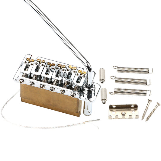 2 Point Guitar Tremolo Bridge with Tremolo System Brass Block Push In Arm for Electric Guitar Parts