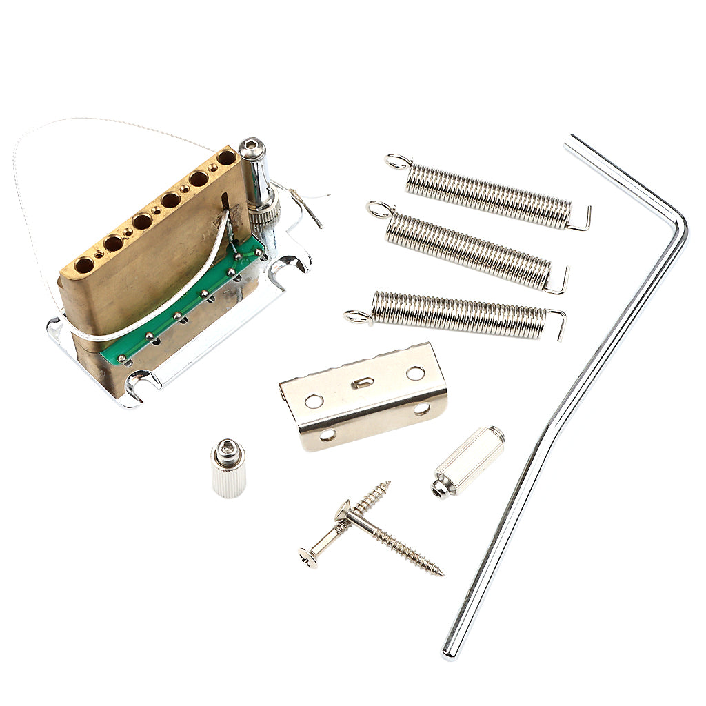 2 Point Guitar Tremolo Bridge with Tremolo System Brass Block Push In Arm for Electric Guitar Parts