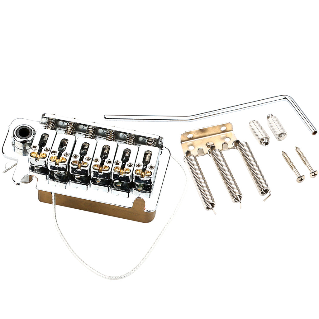 2 Point Guitar Tremolo Bridge with Tremolo System Brass Block Push In Arm for Electric Guitar Parts