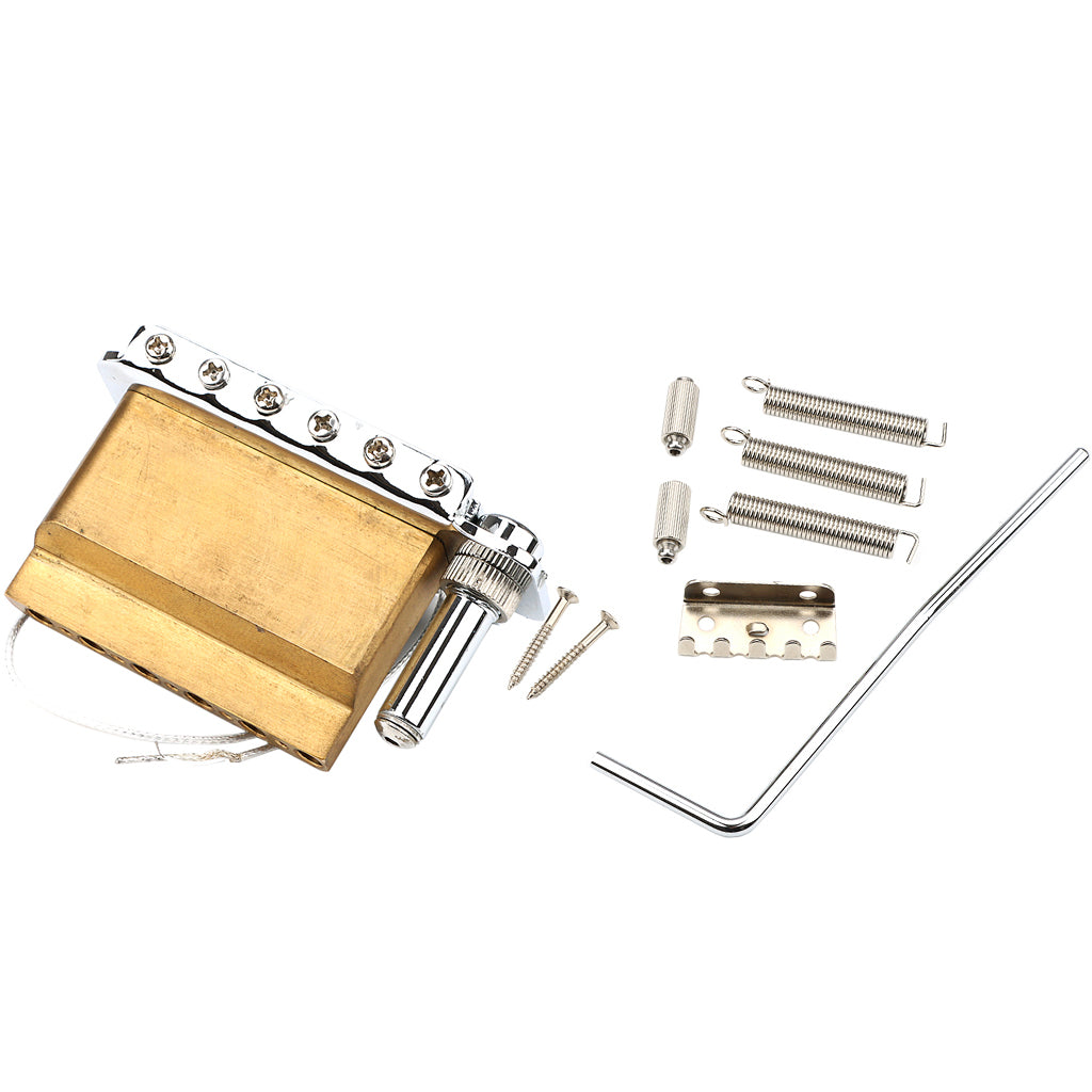 2 Point Guitar Tremolo Bridge with Tremolo System Brass Block Push In Arm for Electric Guitar Parts