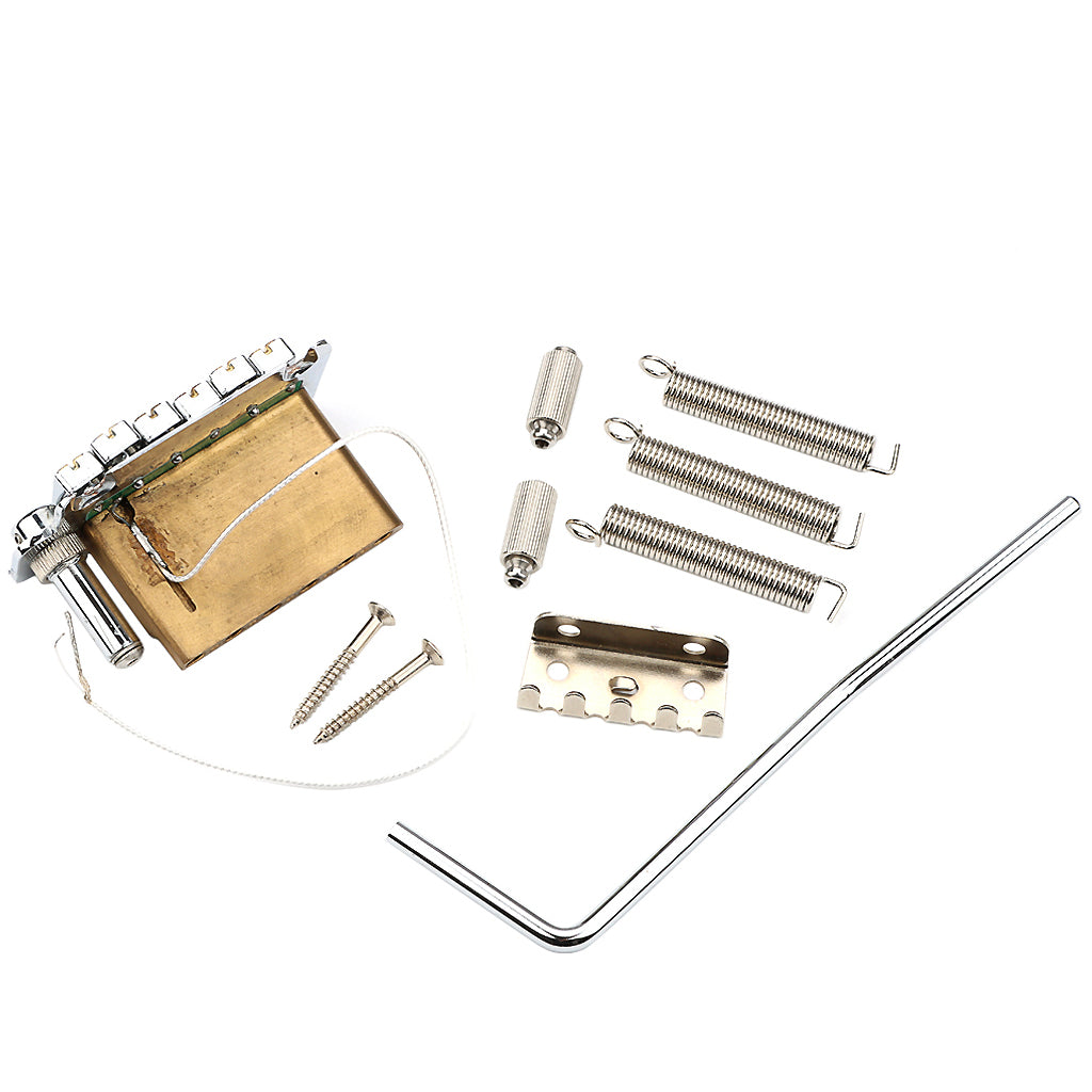 2 Point Guitar Tremolo Bridge with Tremolo System Brass Block Push In Arm for Electric Guitar Parts