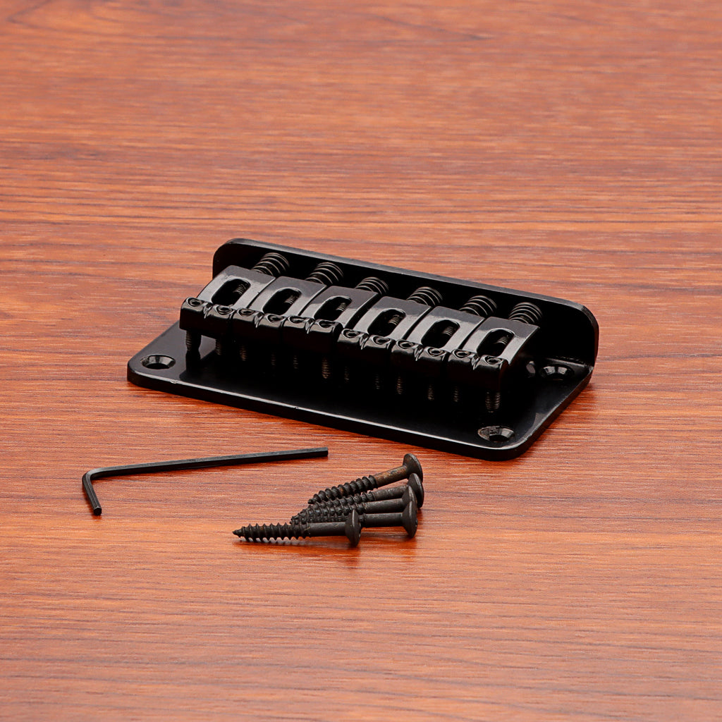 6 String Fixed Hard Tail Guitar Bridge for Electric Guitar Replacement Black