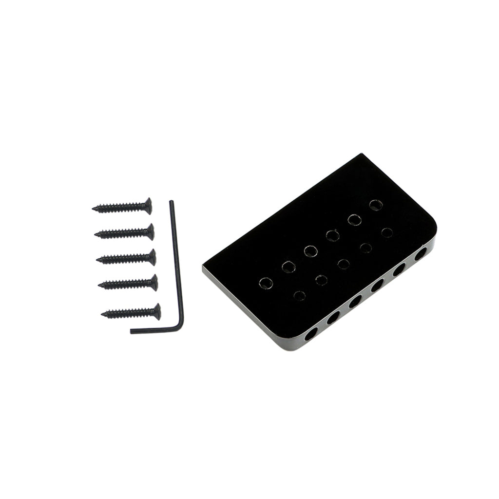 6 String Fixed Hardtail Bridge for Strat Tele Electric Guitar Replacement, Black