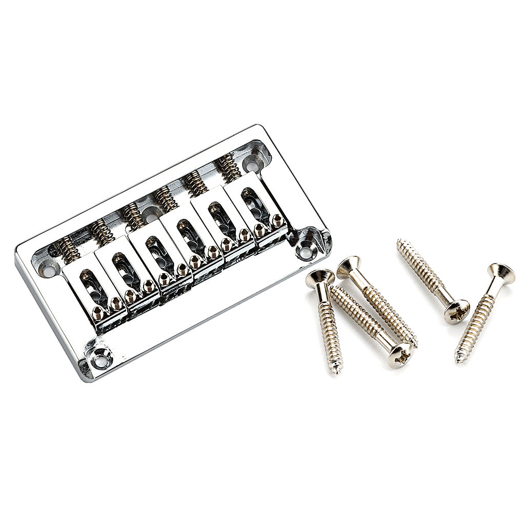 6-string 82mm Roller Hardtail Bridge Electric Guitar Tail Pipe Top Loading Saddle Tailpiece Accessories