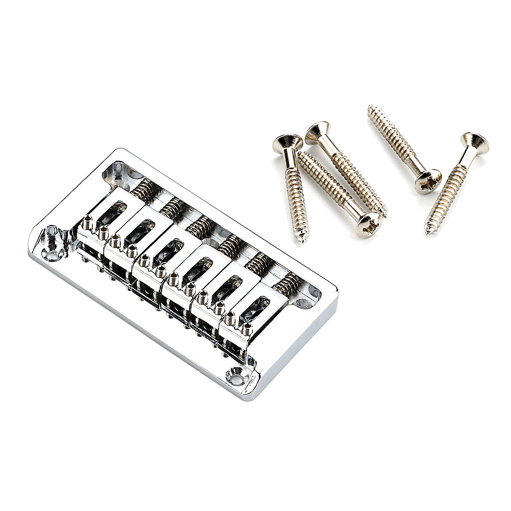 6-string 82mm Roller Hardtail Bridge Electric Guitar Tail Pipe Top Loading Saddle Tailpiece Accessories