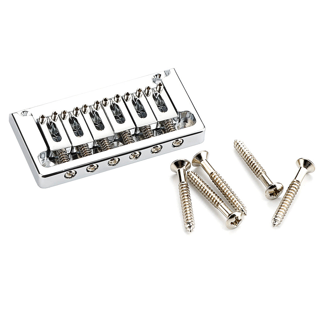 6-string 82mm Roller Hardtail Bridge Electric Guitar Tail Pipe Top Loading Saddle Tailpiece Accessories