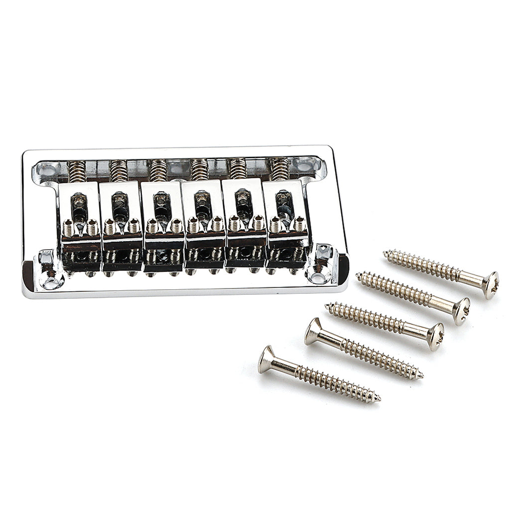 6-string 82mm Roller Hardtail Bridge Electric Guitar Tail Pipe Top Loading Saddle Tailpiece Accessories