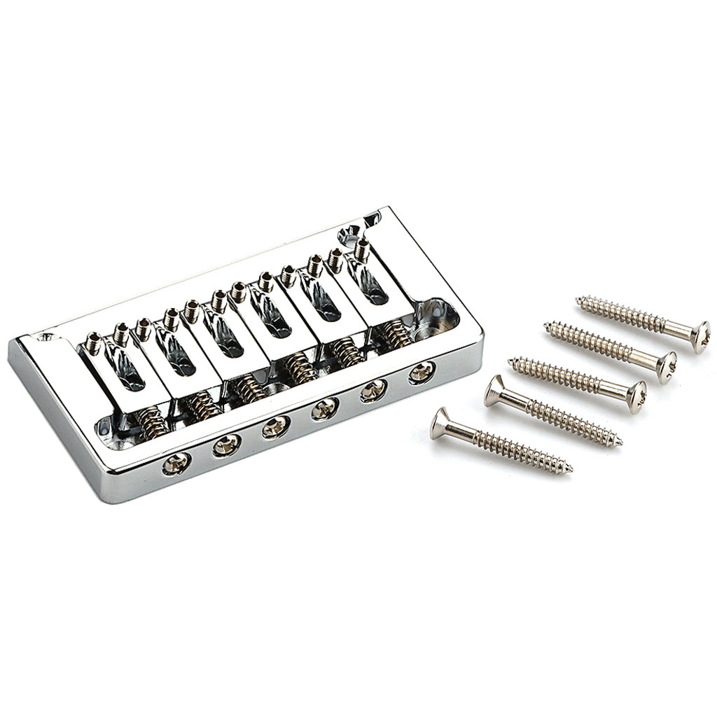 6-string 82mm Roller Hardtail Bridge Electric Guitar Tail Pipe Top Loading Saddle Tailpiece Accessories