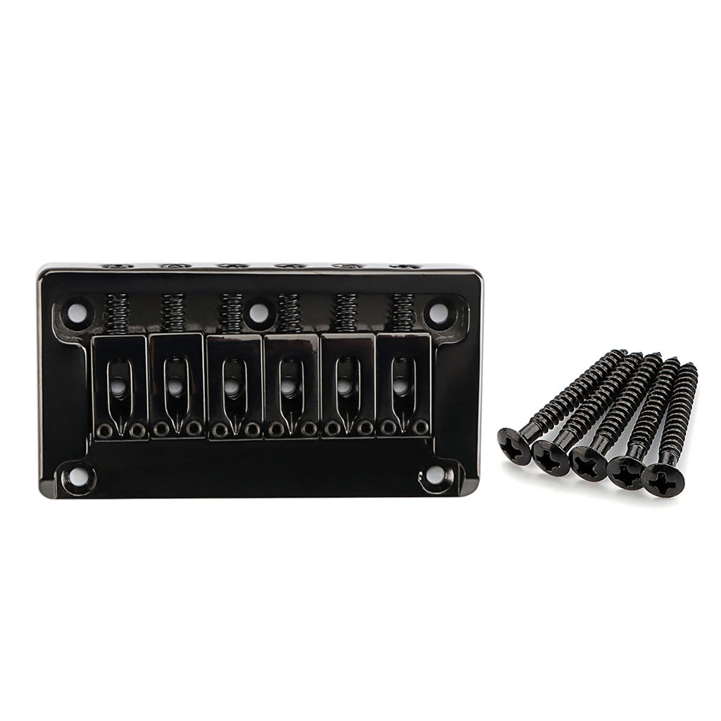 6-string 82mm Roller Hardtail Bridge Electric Guitar Tail Pipe Top Loading Saddle Tailpiece Accessories