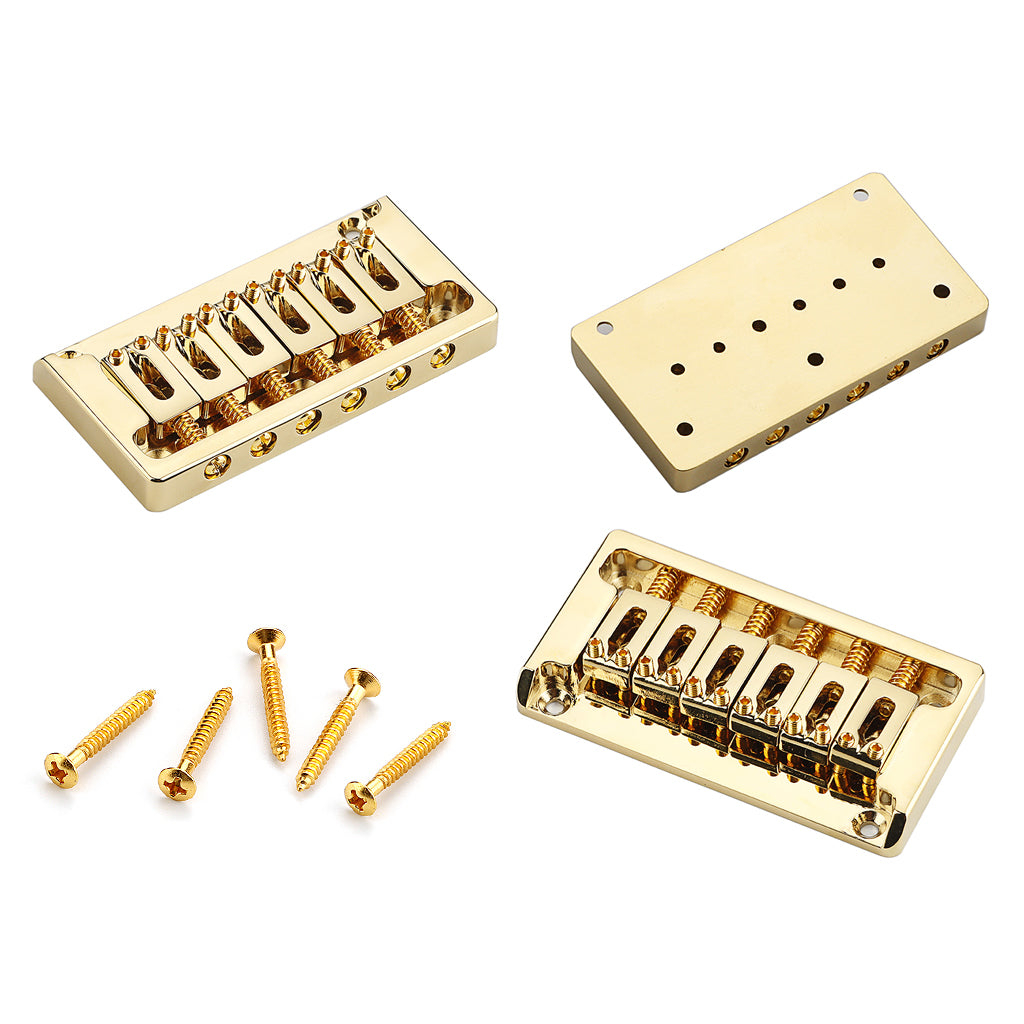 6-string 82mm Roller Hardtail Bridge Electric Guitar Tail Pipe Top Loading Saddle Tailpiece Accessories