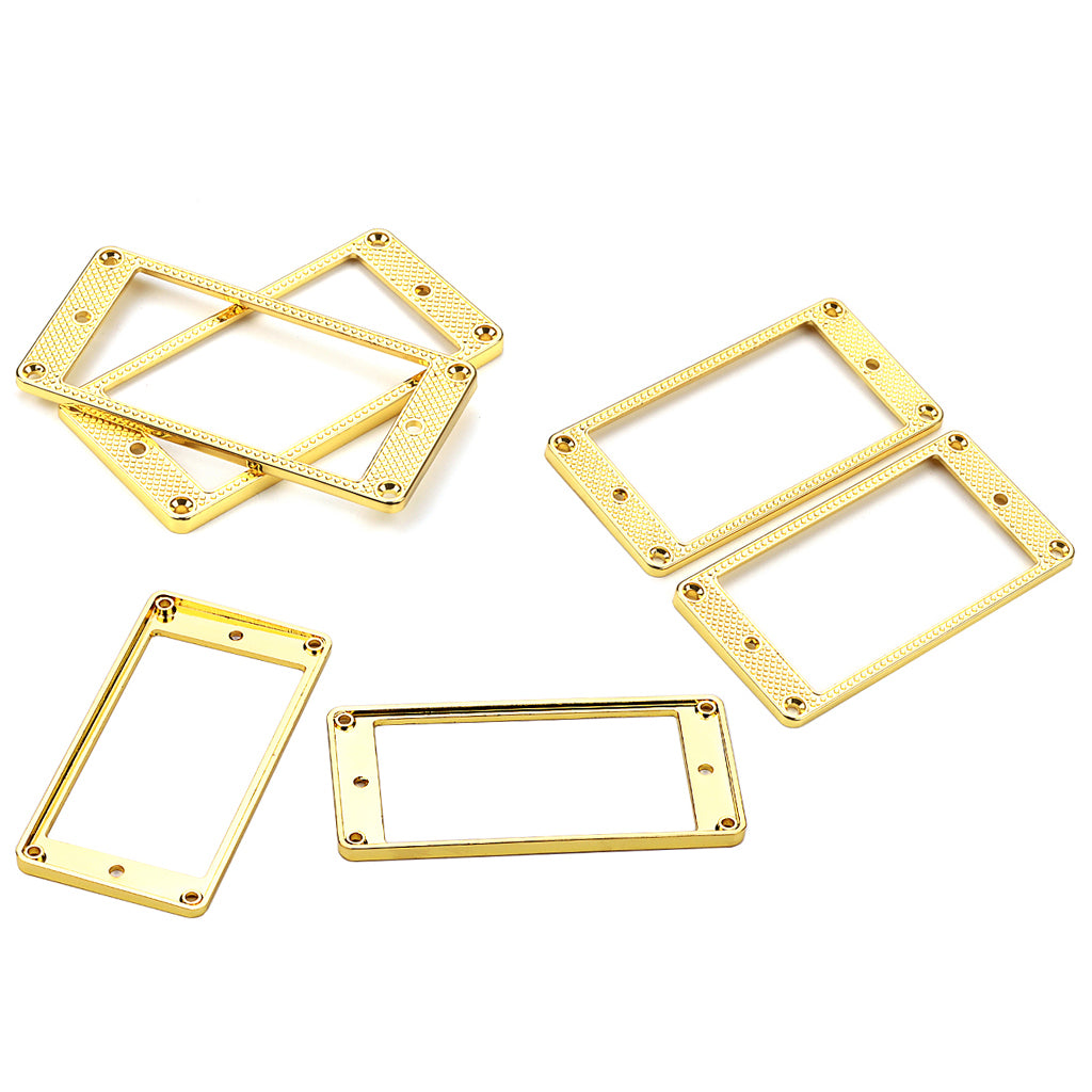 2Pcs Humbucker Pickup Ring Frame Mounting Ring For Electric Guitars Gold