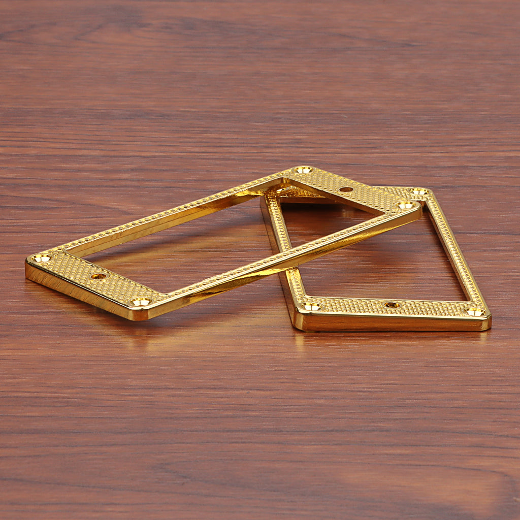 2Pcs Humbucker Pickup Ring Frame Mounting Ring For Electric Guitars Gold