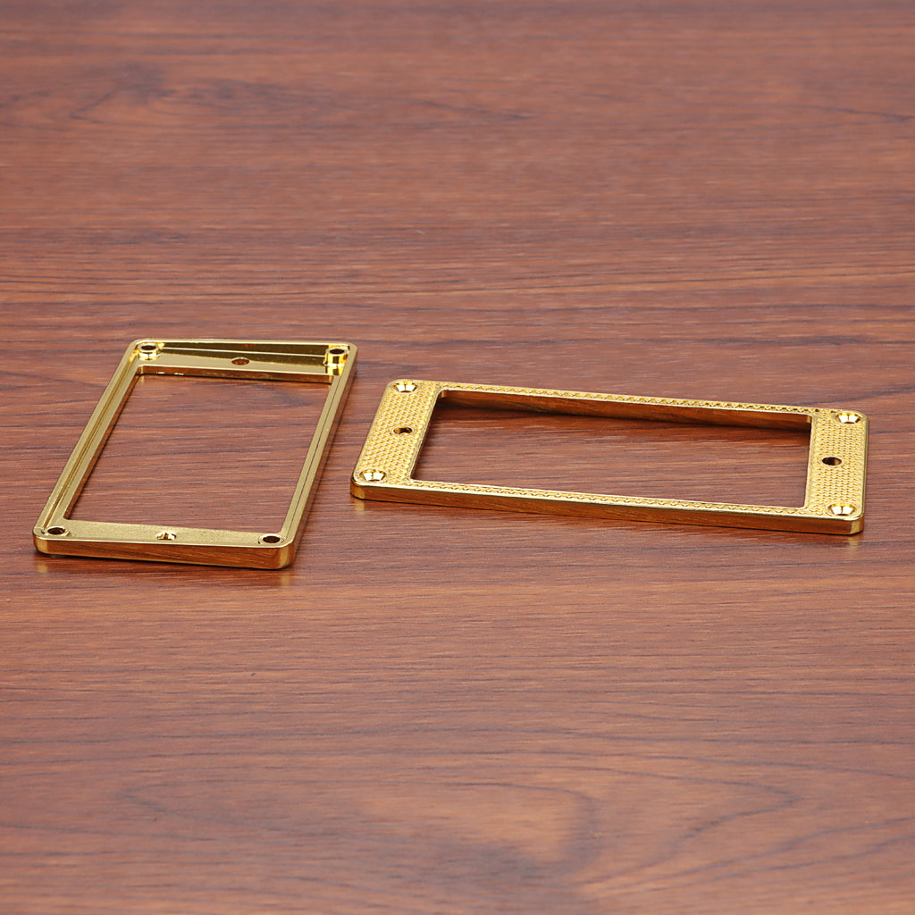 2Pcs Humbucker Pickup Ring Frame Mounting Ring For Electric Guitars Gold