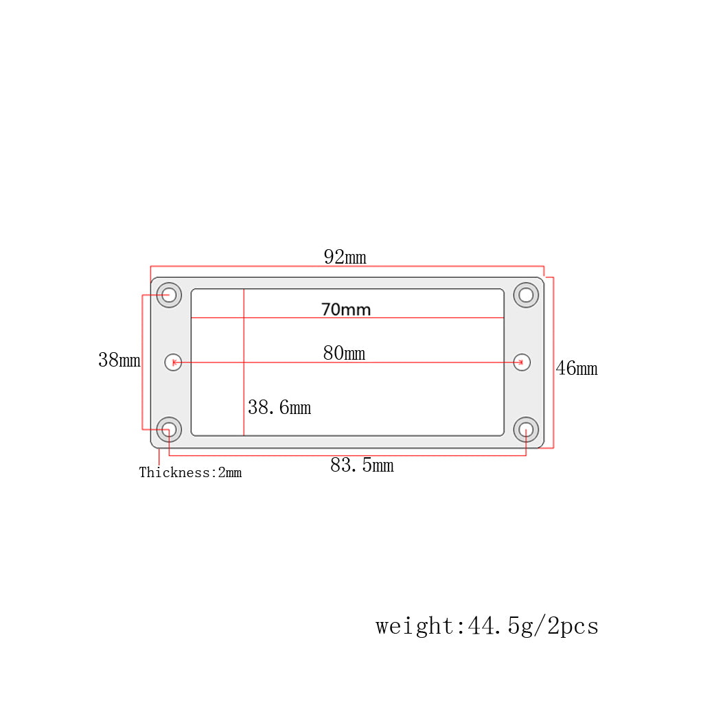 Guitar Pickup Frame cover Humbucker Pickup Frames bridge Pickup Mounting Ring Curved Tapered