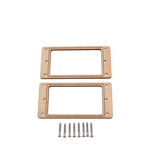 Pickup mounting ring curved bottom, frame, Maple set of 2 neck and bridge for LP