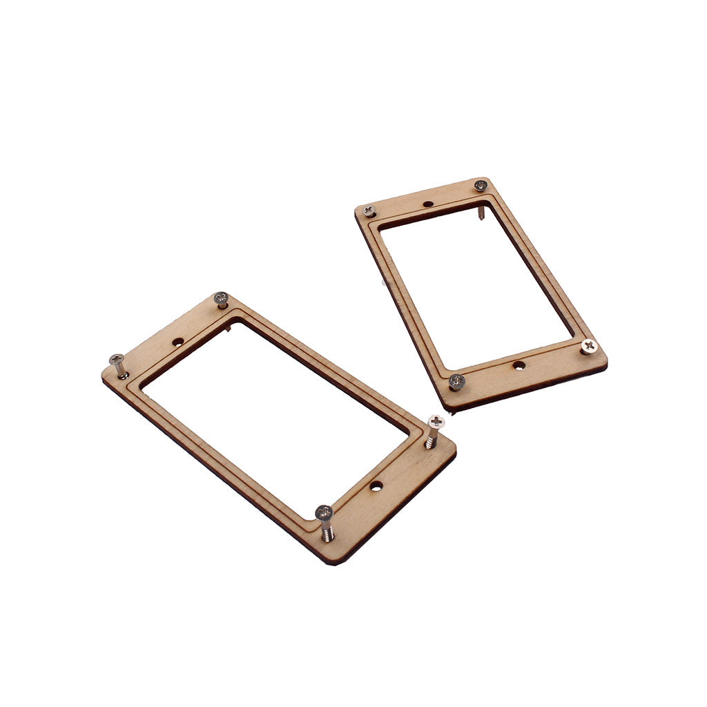 Pickup mounting ring curved bottom, frame, Maple set of 2 neck and bridge for LP