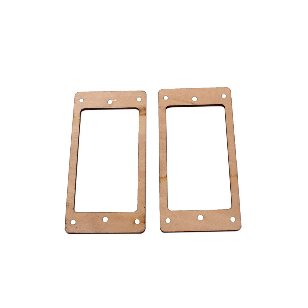 Pickup mounting ring curved bottom, frame, Maple set of 2 neck and bridge for LP